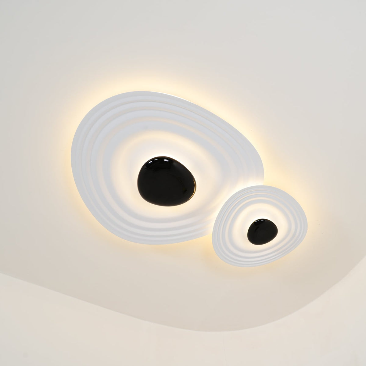 Odeon Modern LED Ceiling Light in Black and White for Living Spaces