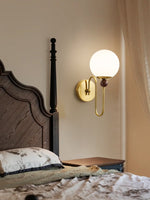 Odette Loop Wall Sconce – Modern Brass & Glass Wall Light for Bedroom, Living Room