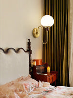 Odette Loop Wall Sconce – Modern Brass & Glass Wall Light for Bedroom, Living Room