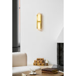 Odin Alabaster Wall Sconce in Brushed Brass | Modern Wall Lighting