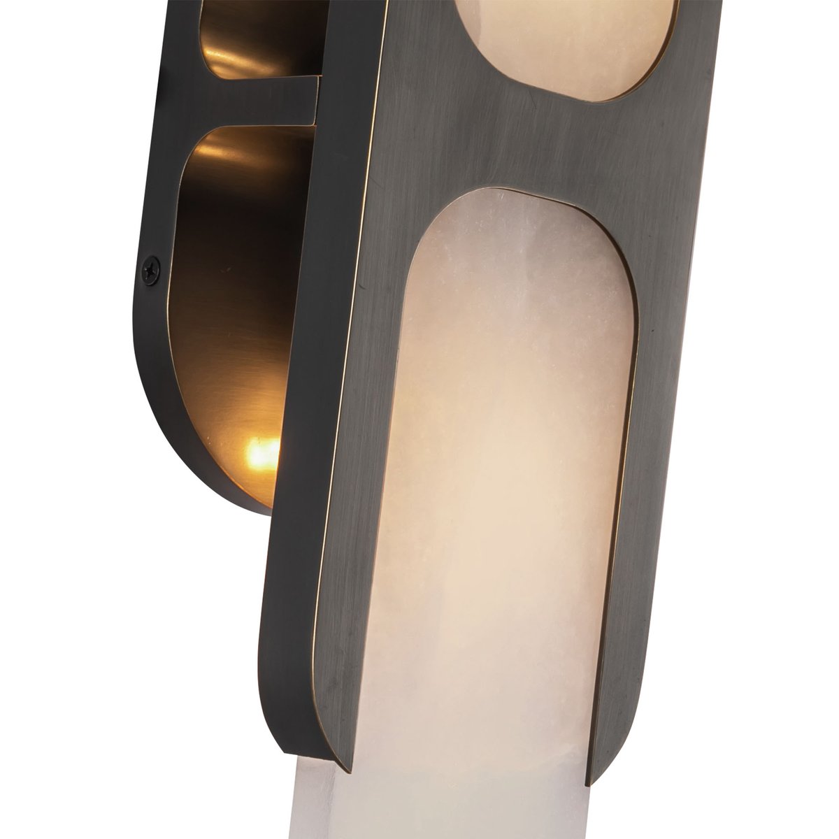 Odin Alabaster Wall Sconce in Brushed Brass | Modern Wall Lighting