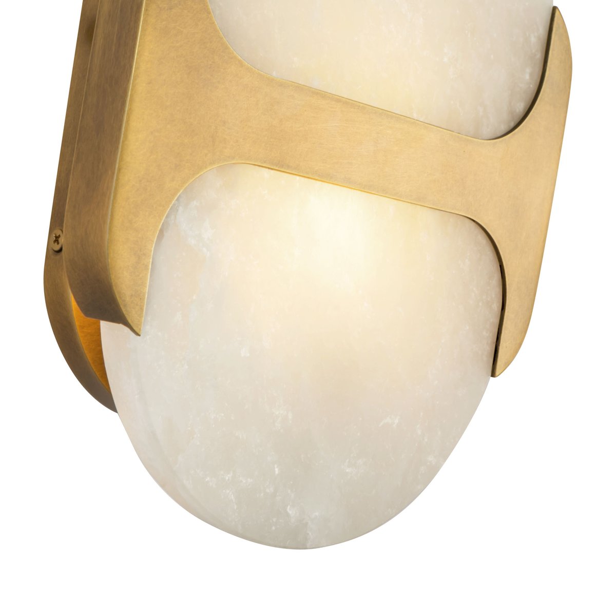 Odin Alabaster Wall Sconce in Brushed Brass | Modern Wall Lighting