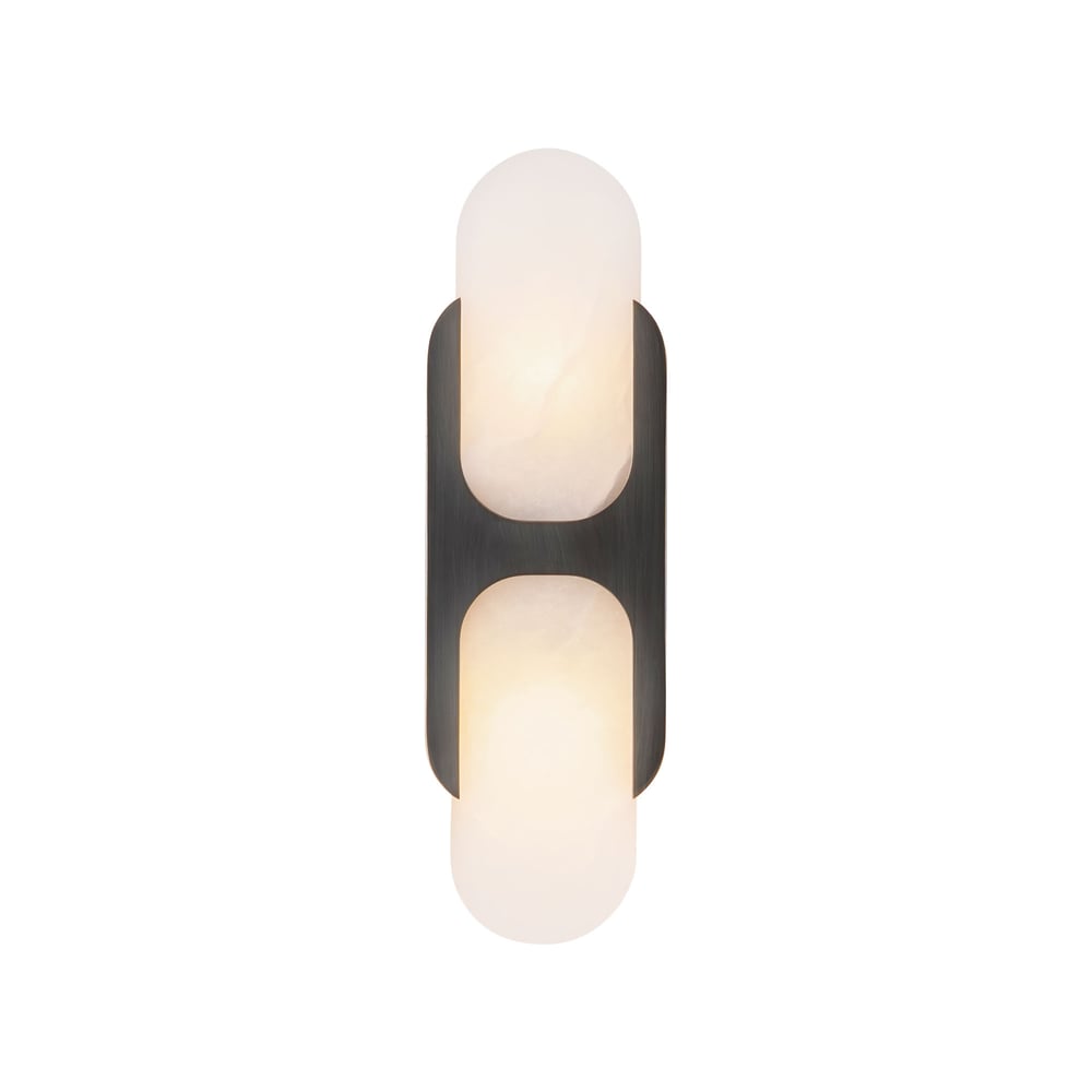 Odin Alabaster Wall Sconce in Brushed Brass | Modern Wall Lighting