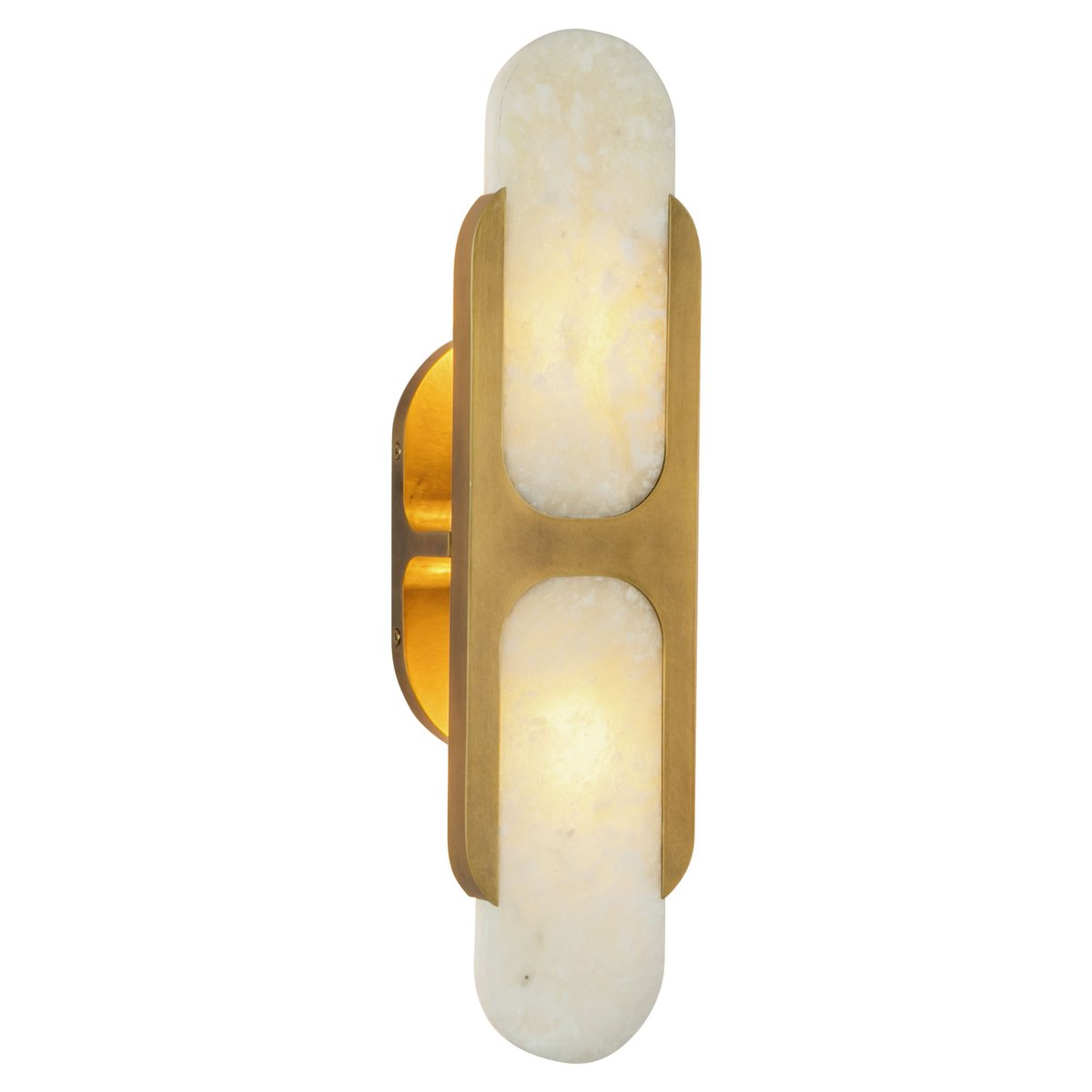 Odin Alabaster Wall Sconce in Brushed Brass | Modern Wall Lighting