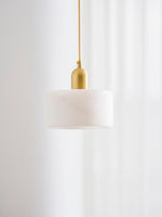 Odyssey Alabaster Pendant Light – Natural Stone & Brass Modern Hanging Lamp