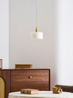 Odyssey Alabaster Pendant Light – Natural Stone & Brass Modern Hanging Lamp
