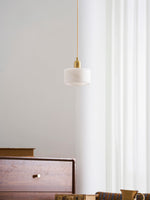Odyssey Alabaster Pendant Light – Natural Stone & Brass Modern Hanging Lamp