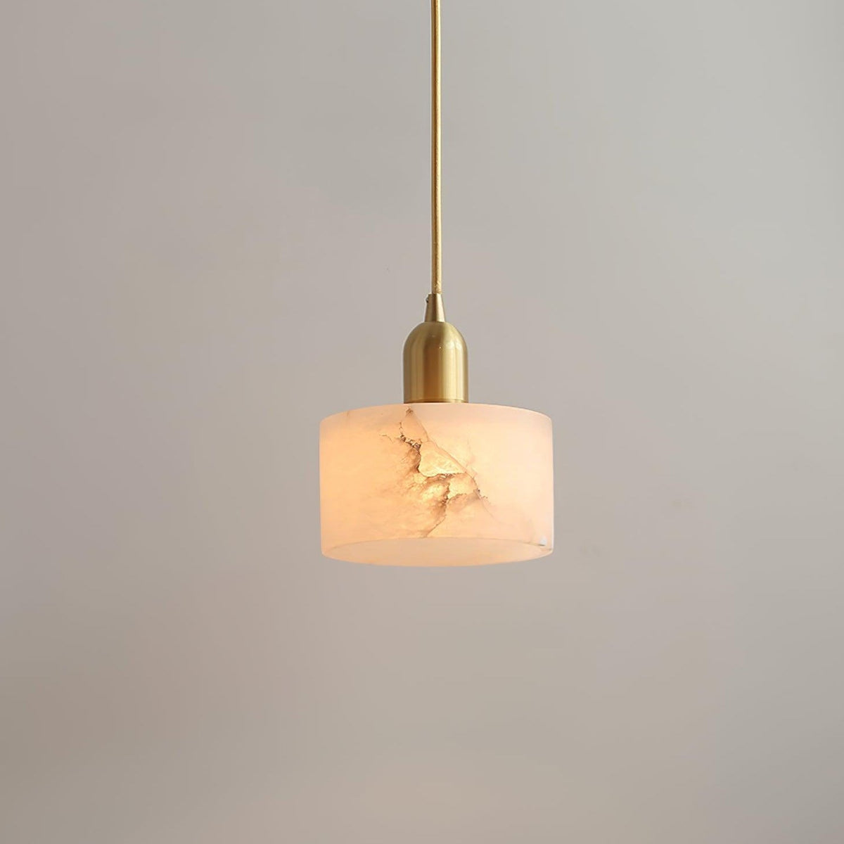 Odyssey Alabaster Pendant Light – Natural Stone & Brass Modern Hanging Lamp