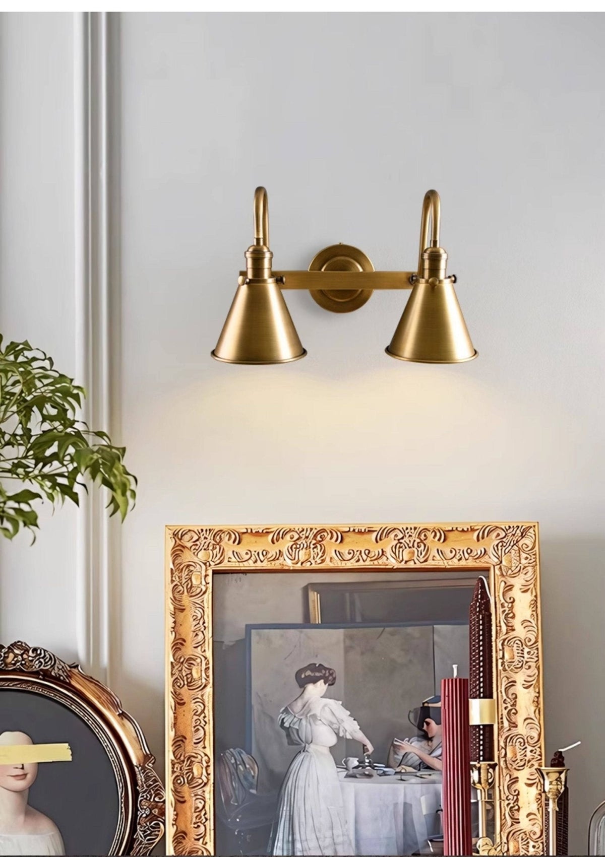 Oliver Wall Sconce in Gold Metal – Modern Minimalist Wall Light for Bedroom, Living Room, Hallway