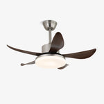 Oliver Ceiling Fan Light with Walnut Blades and Integrated LED