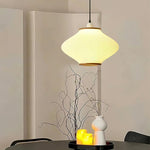 Olivra Fabric Pendant Light with Walnut Wood Accents for Dining and Living Spaces
