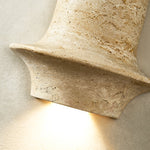 Olyndra Travertine Wall Sconce | Sculptural Stone Lighting for Modern Interiors