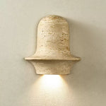 Olyndra Travertine Wall Sconce | Sculptural Stone Lighting for Modern Interiors