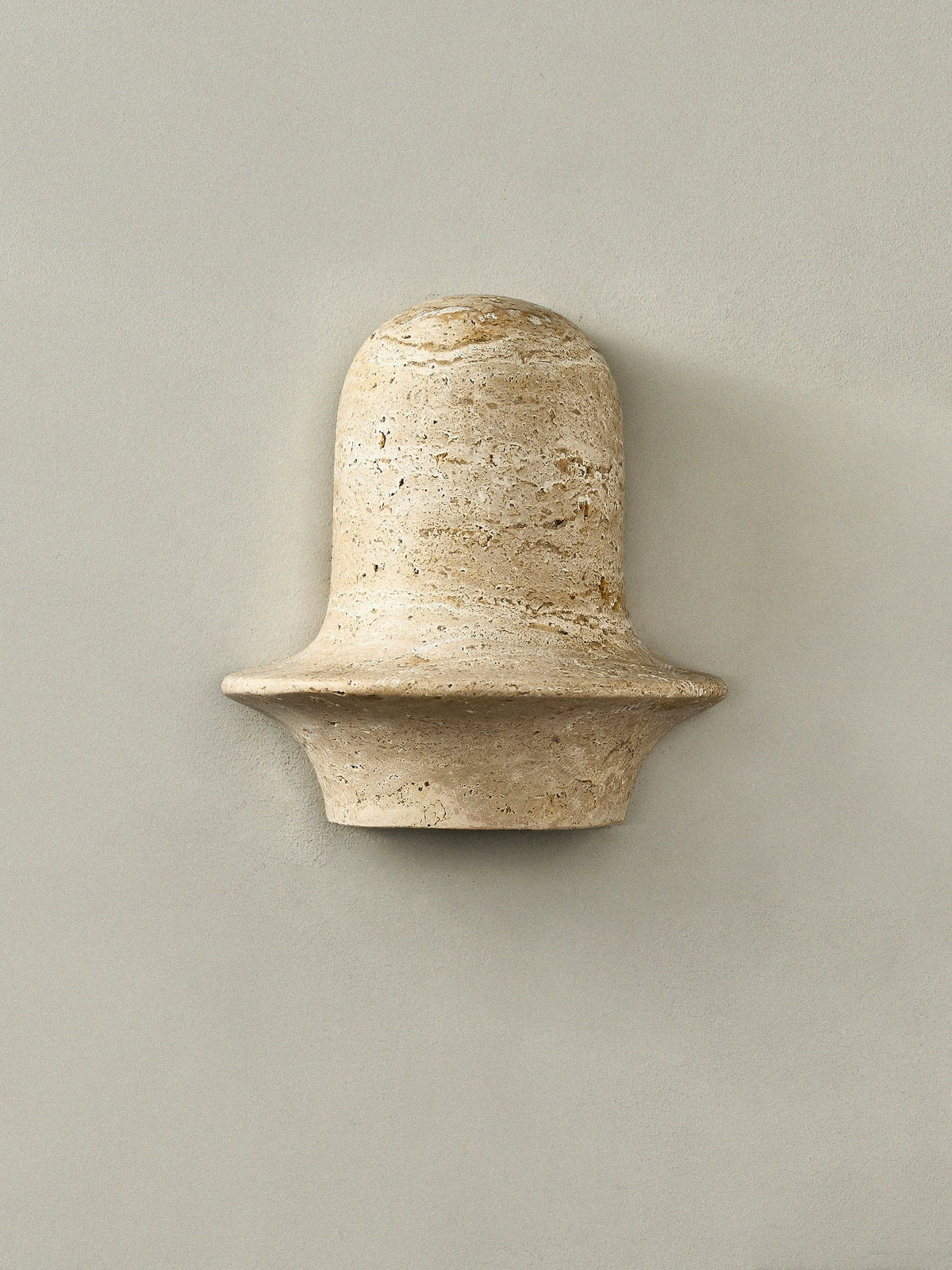 Olyndra Travertine Wall Sconce | Sculptural Stone Lighting for Modern Interiors