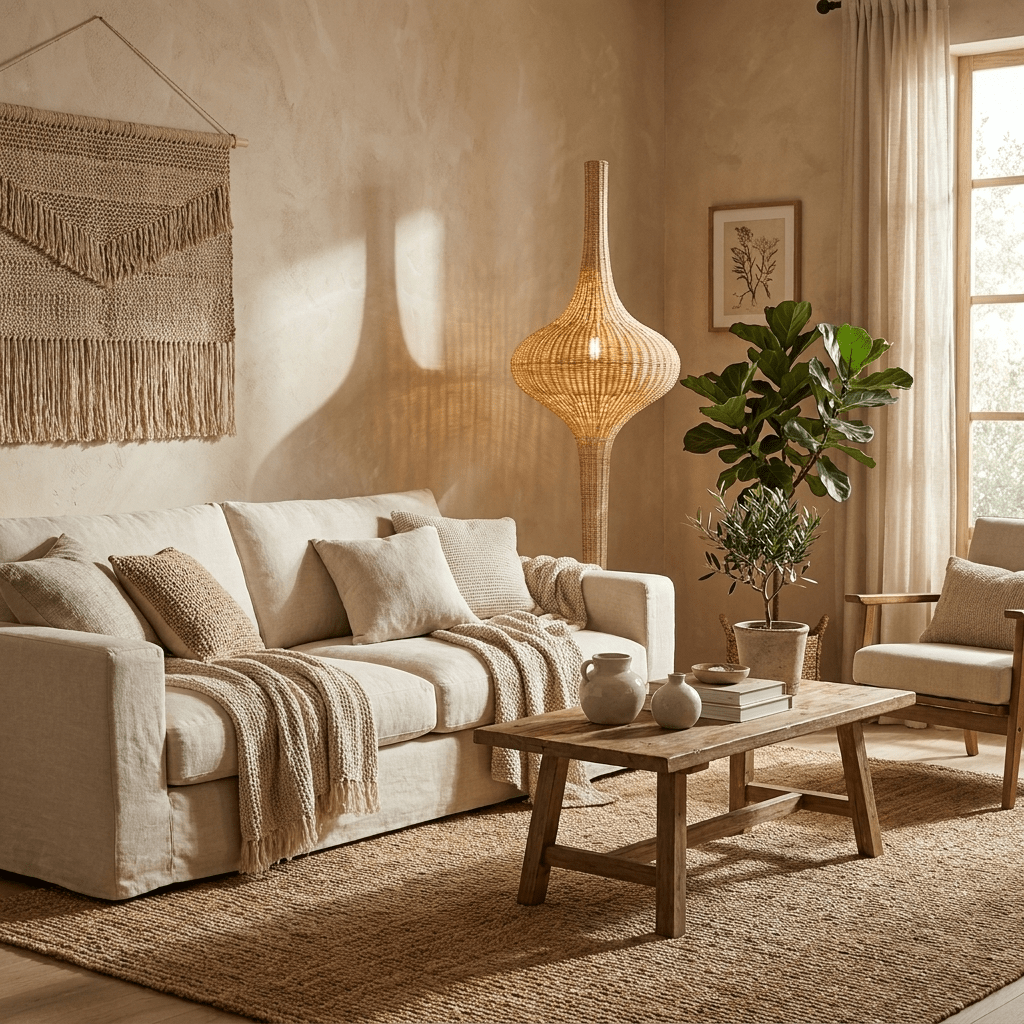 Onion Handwoven Rattan Floor Lamp – Sculptural Natural Fiber Lighting for Living Room & Bedroom