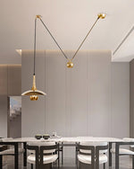 Onos Pendant Light – Adjustable Modern Brass & Chrome Ceiling Lamp