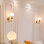 Onyx Plug-in Wall Sconce with Green Glass Shade in Gold Finish
