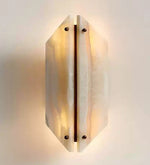 Onyxa Crest Alabaster Wall Sconce – Modern LED Wall Light for Bedroom & Living Room