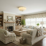 Opal Shell Flush Mount Ceiling Light, Modern Glass LED Ceiling Lamp for Living Room and Bedroom