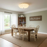 Opal Shell Flush Mount Ceiling Light, Modern Glass LED Ceiling Lamp for Living Room and Bedroom