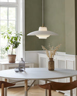 Opal Shade Pendant Light – Modern Glass & Metal Hanging Lamp for Dining Room