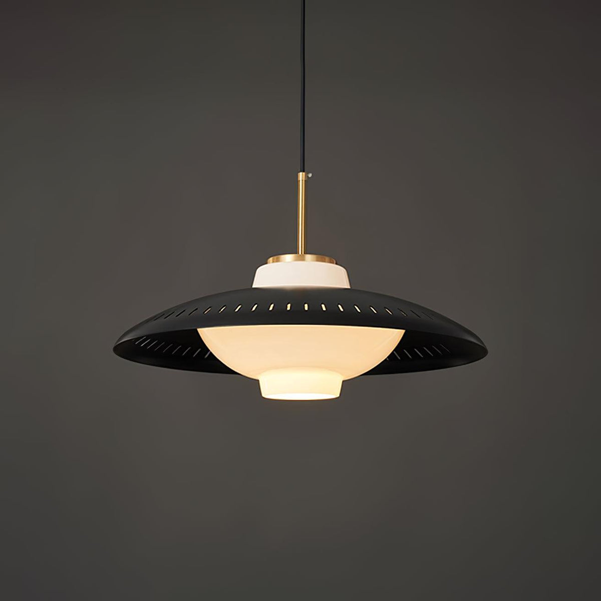 Opal Shade Pendant Light – Modern Glass & Metal Hanging Lamp for Dining Room