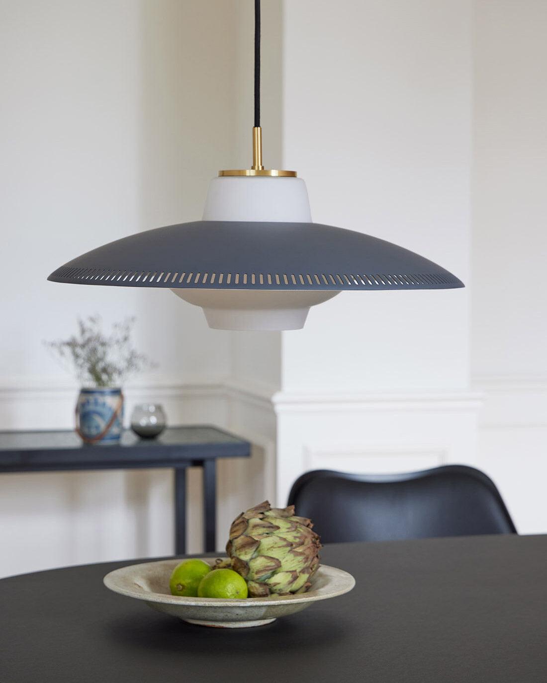 Opal Shade Pendant Light – Modern Glass & Metal Hanging Lamp for Dining Room