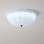 Opal Shell Flush Mount Ceiling Light, Modern Glass LED Ceiling Lamp for Living Room and Bedroom