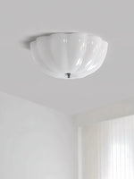 Opal Shell Flush Mount Ceiling Light, Modern Glass LED Ceiling Lamp for Living Room and Bedroom