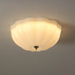 Opal Shell Flush Mount Ceiling Light, Modern Glass LED Ceiling Lamp for Living Room and Bedroom