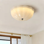 Opal Shell Flush Mount Ceiling Light, Modern Glass LED Ceiling Lamp for Living Room and Bedroom