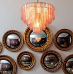 Opalora Pink Glass Chandelier | Murano-Style Gold Accent Lighting