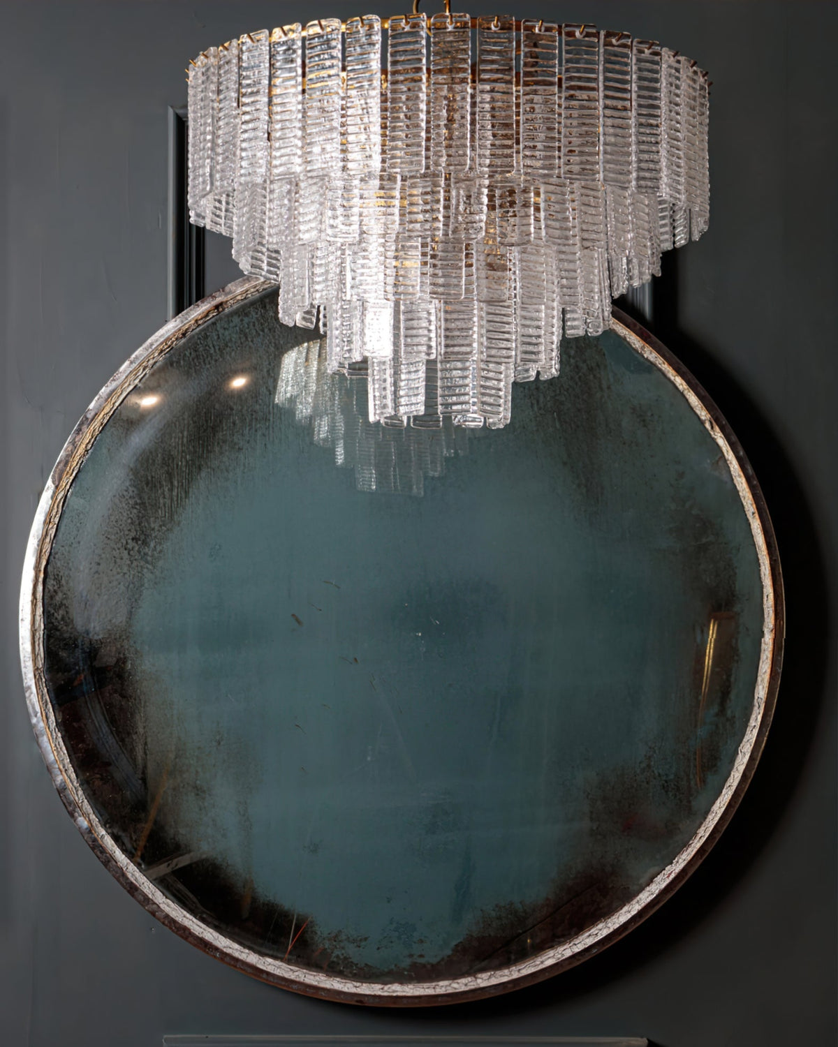 Opalora Pink Glass Chandelier | Murano-Style Gold Accent Lighting
