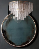 Opalora Pink Glass Chandelier | Murano-Style Gold Accent Lighting