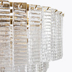 Opalora Pink Glass Chandelier | Murano-Style Gold Accent Lighting
