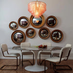 Opalora Pink Glass Chandelier | Murano-Style Gold Accent Lighting