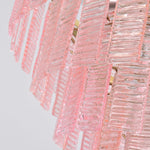 Opalora Pink Glass Chandelier | Murano-Style Gold Accent Lighting