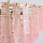 Opalora Pink Glass Chandelier | Murano-Style Gold Accent Lighting
