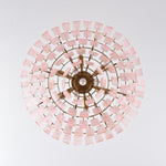 Opalora Pink Glass Chandelier | Murano-Style Gold Accent Lighting