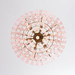 Opalora Pink Glass Chandelier | Murano-Style Gold Accent Lighting