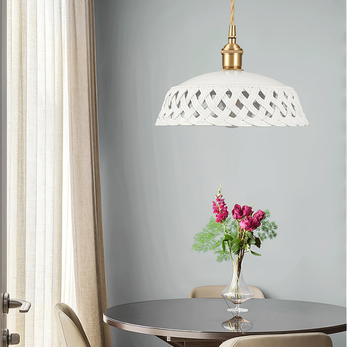 Openwork Ceramic Lamp