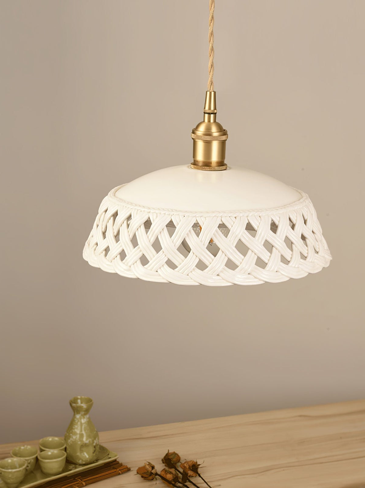 Openwork Ceramic Lamp
