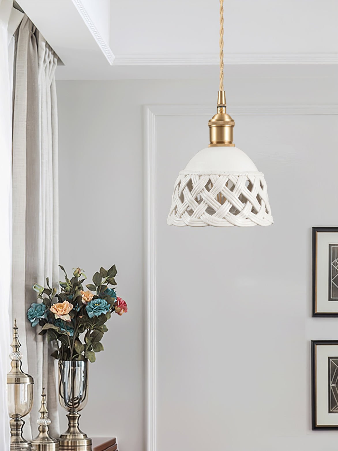 Openwork Ceramic Lamp