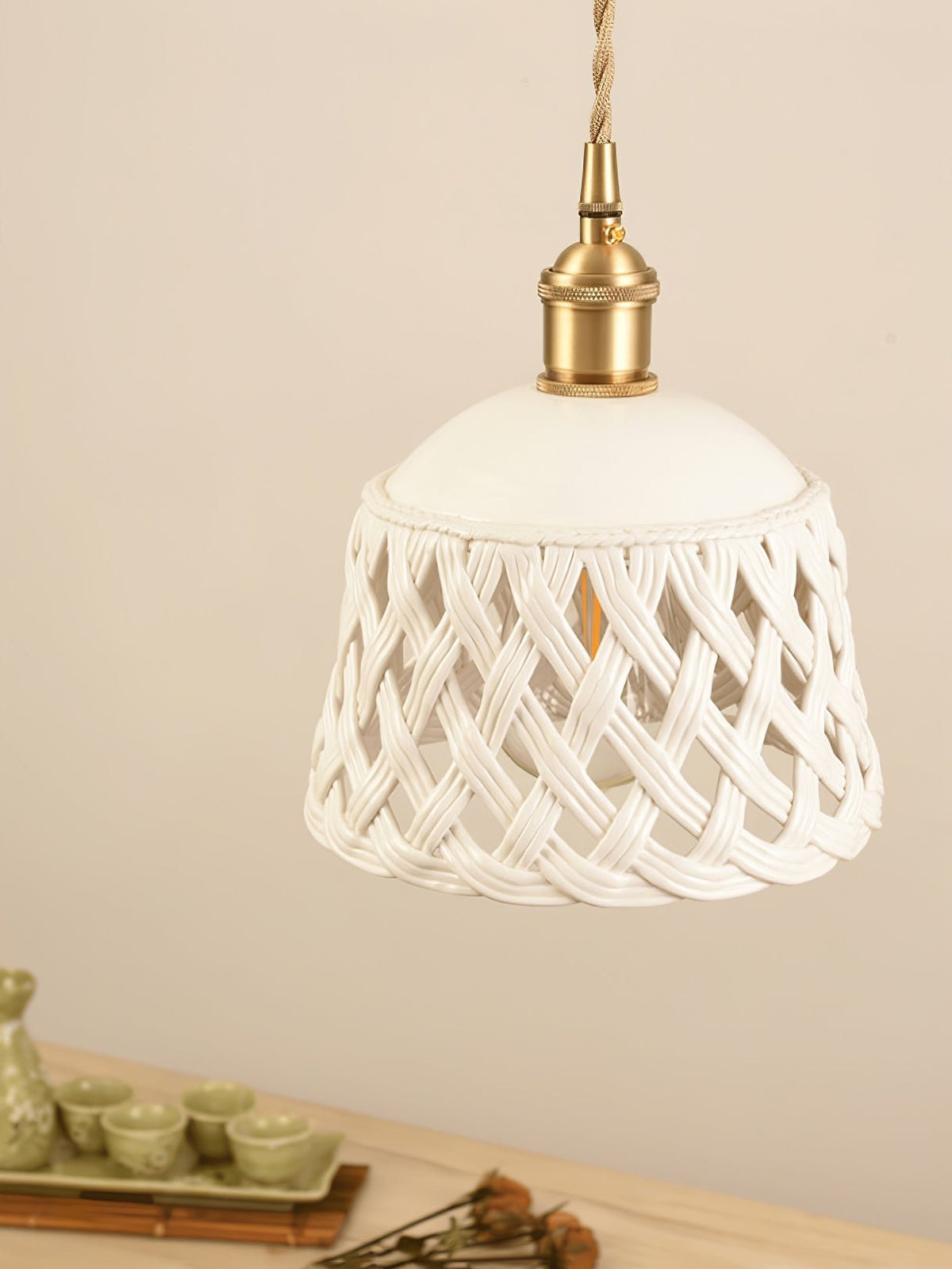 Openwork Ceramic Lamp