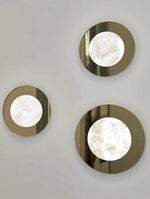 Ophela Alabaster Wall Sconce in Brushed Brass | Modern Bedroom Lighting