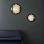 Ophela Alabaster Wall Sconce in Brushed Brass | Modern Bedroom Lighting
