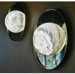 Ophela Alabaster Wall Sconce in Brushed Brass | Modern Bedroom Lighting