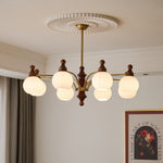 Ophelia Blossom Chandelier – Modern Floral Glass Pendant Light for Dining Room and Living Room