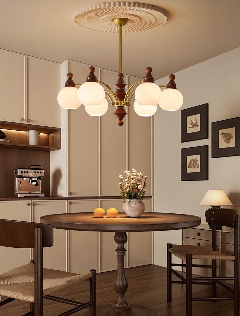 Ophelia Blossom Chandelier – Modern Floral Glass Pendant Light for Dining Room and Living Room