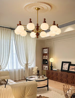 Ophelia Blossom Chandelier – Modern Floral Glass Pendant Light for Dining Room and Living Room